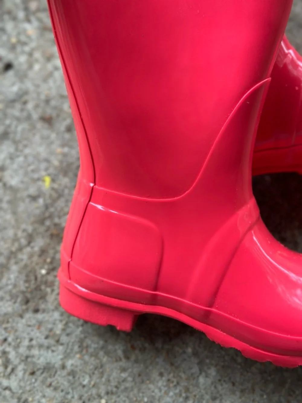 Hunter Original Tall Rain Boots Pink Red Gloss Waterproof Size 8 - Picture 8 of 12